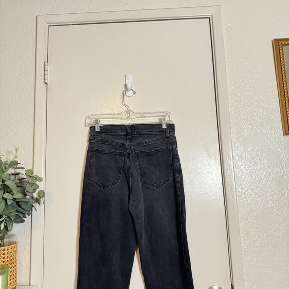 ABERCROMBIE & FITCH The '90s Straight Ultra High Rise Size 28 Black Washed - Picture 3 of 7